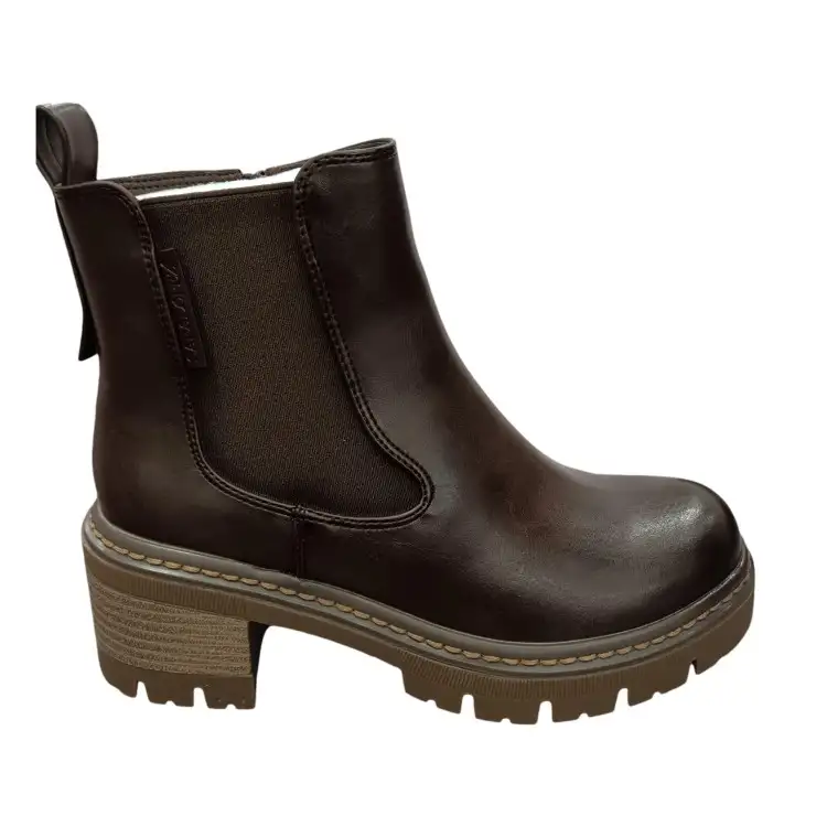 SARA LOPEZ SL42TR 328 Stivaletto Donna Con Zip Laterale Testa Di Moro