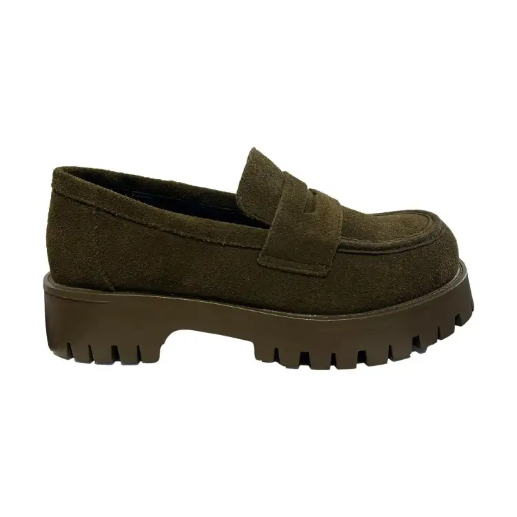 Sara Lòpez SL42MO 201P1 Mocassini Donna Platform Olive