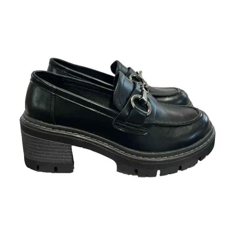 Sara Lòpez SL42MO 304 Mocassini Donna Platform Con Tacco Medio Nero