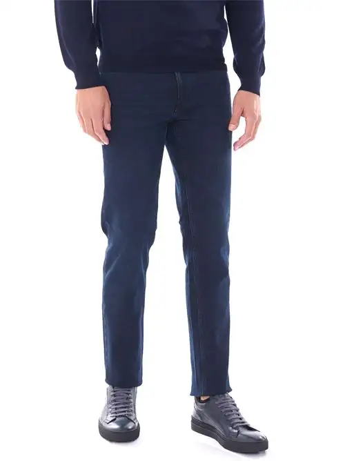 TRUSSARDI  5 POCKET 370 CLOSE DENIM COMFORT BLUE BLACK 12210074
