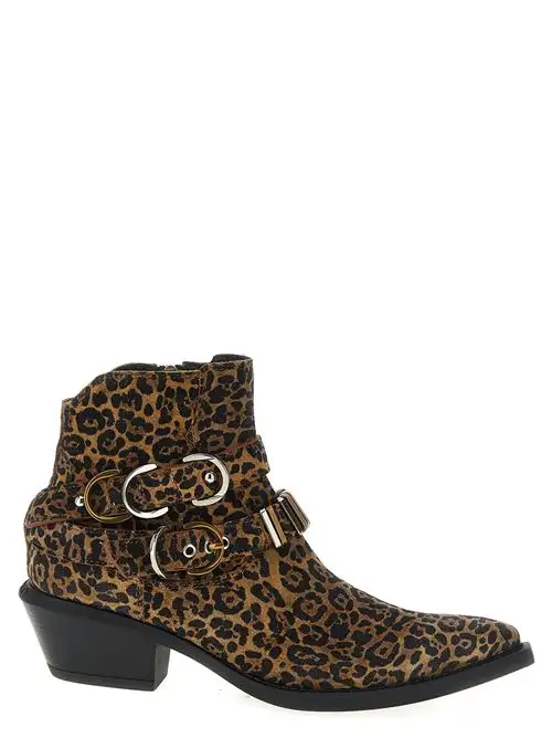 PINKO TEX 13 - ANKLE BOOT PRINTED COW SUEDE 44950748