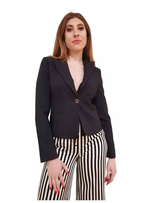 FRACOMINA SHORT TAILOR JACKET BLACK 29077636