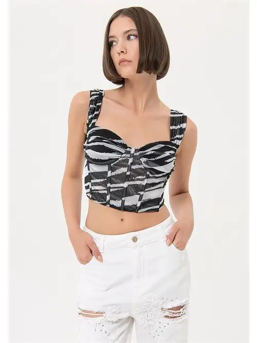 FRACOMINA TANK TOP BLACKWHITE 58417732