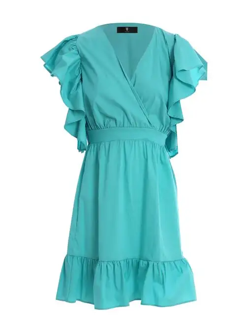 FRACOMINA MINI DRESS TURQUOISE 56490866