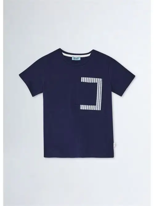 LIU JO T-SHIRT M/C REGULAR C/TASCHINO 44418611