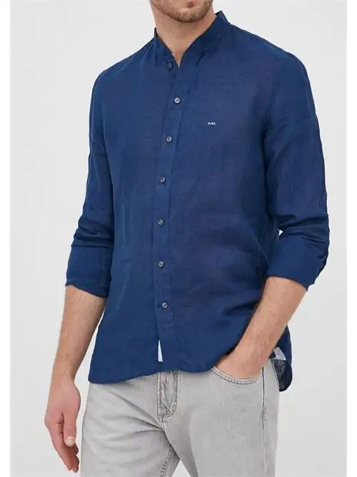 MICHAEL KORS STANDUP LINEN SLIM SHIRT 44880438