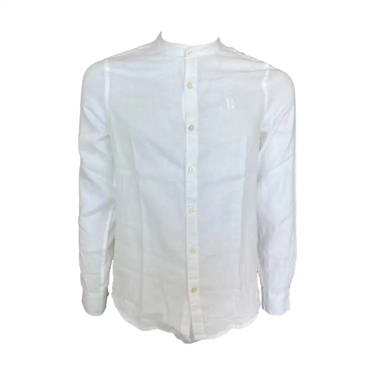 Urban Ring UR813002 Camicia M/L 100% Lino Coreana Bianco