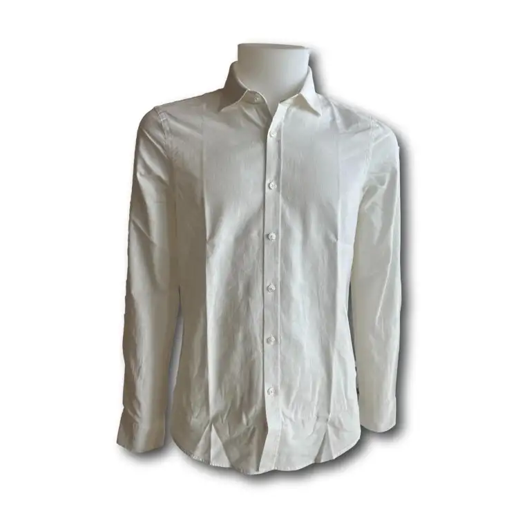 Urban Ring UR813022 Camicia M/L Uomo Misto Lino Collo Franc. Bianco