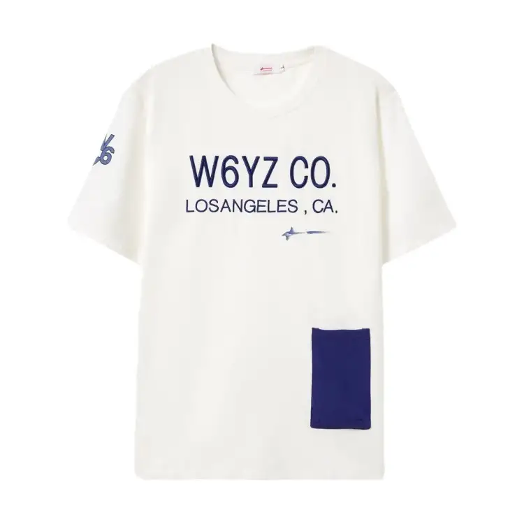 W6YZ Just Say Wizz Los Angeles T-Shirt Maniche Corte Bianca