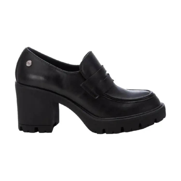 XTI 143301 Mocassini Donna Con Tacco Medio Nero