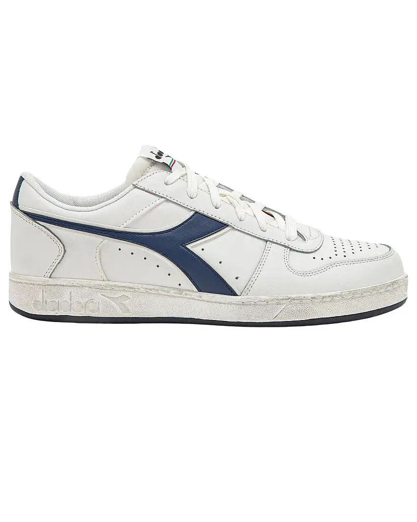 Diadora Sneakers Magic Basket Low Icona in Pelle Bianco