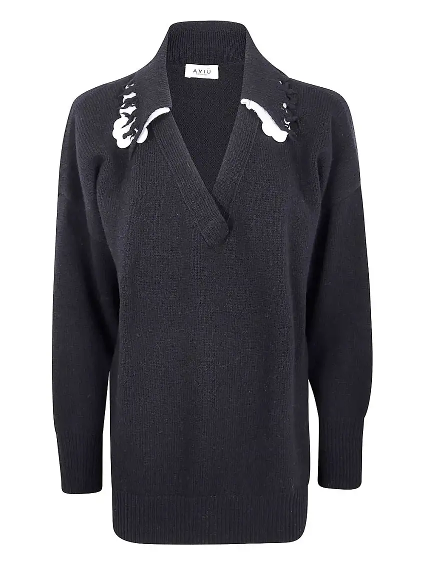 Maglione V Neck Con Paillettes 13792971