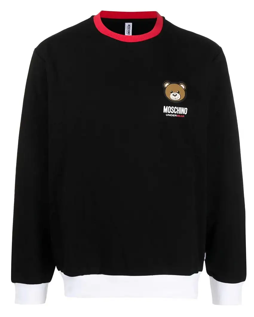 Moschino Underbear Logo Teddy Bear Cotone Nero