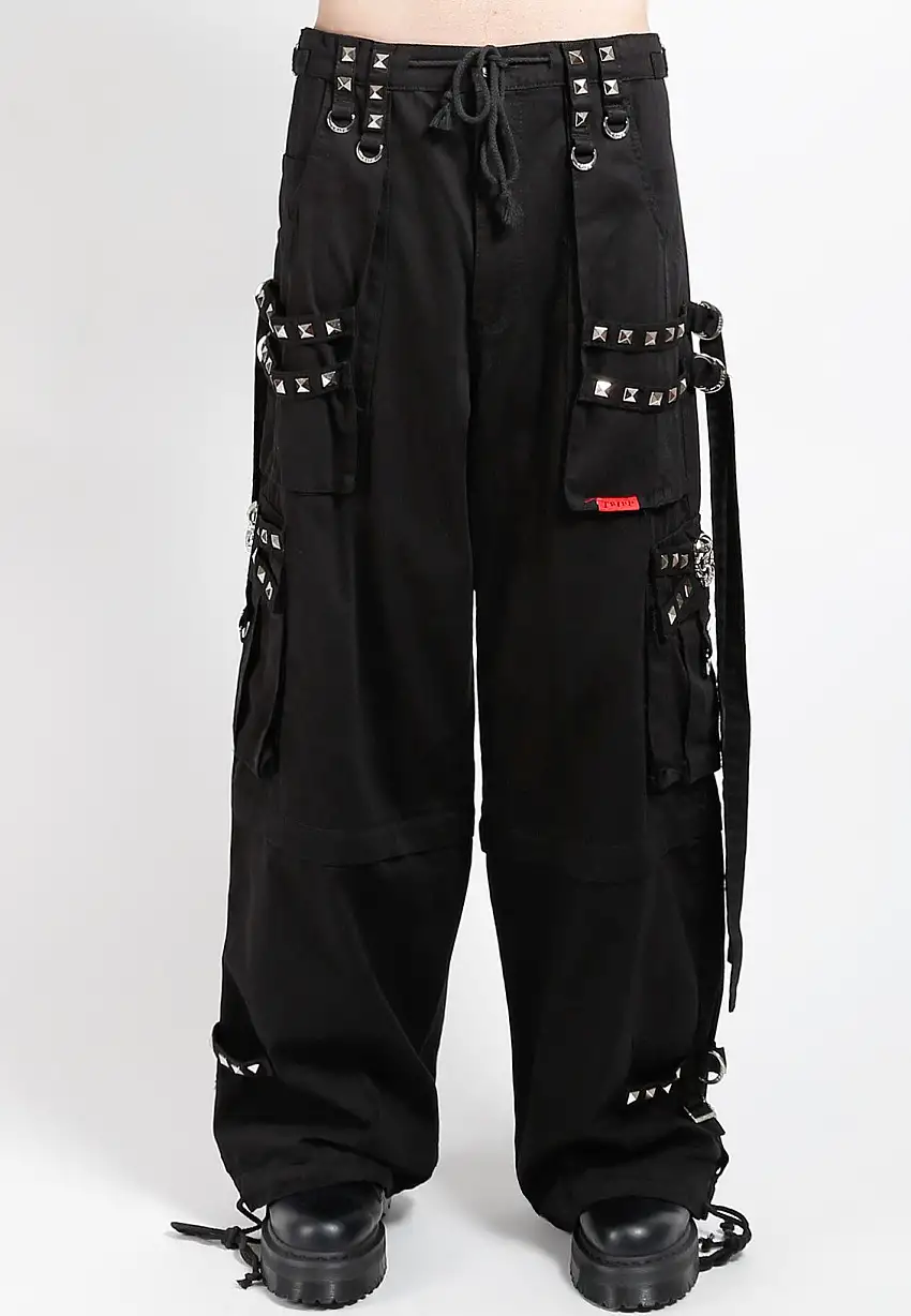Tripp NYC - Stud Zip Off Cargo Black - Pantaloni