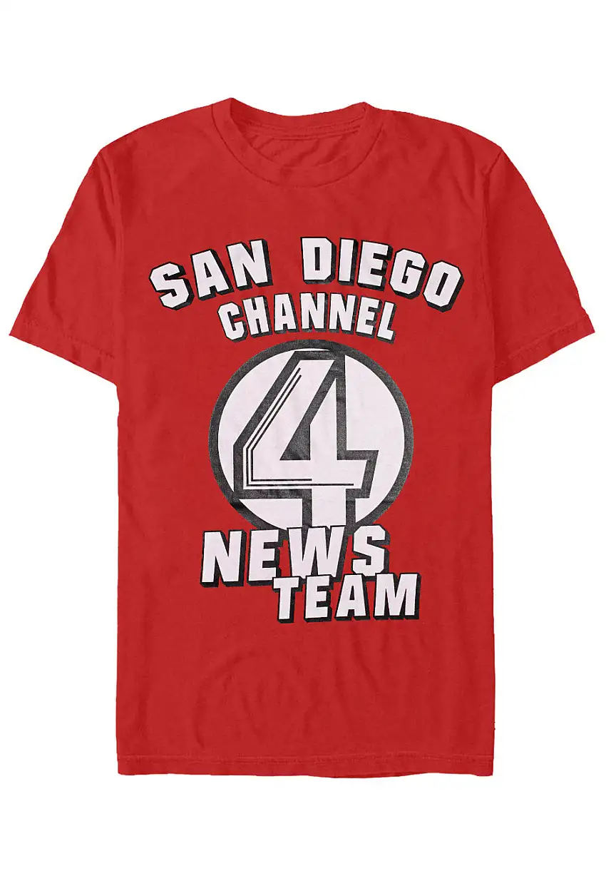 Anchorman - San Diego Channel 4 Red - T-Shirt