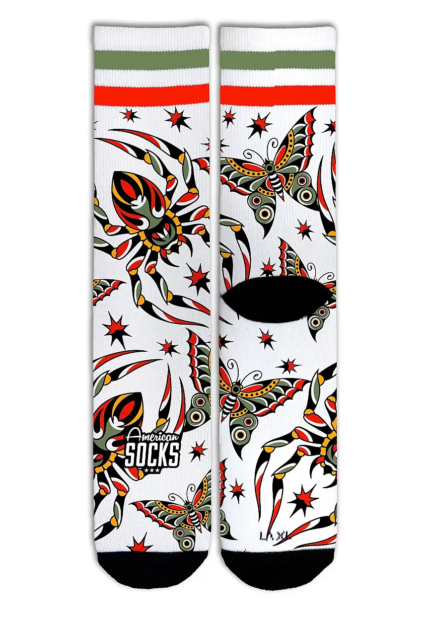 American Socks - Venom Mid High White - Calzini