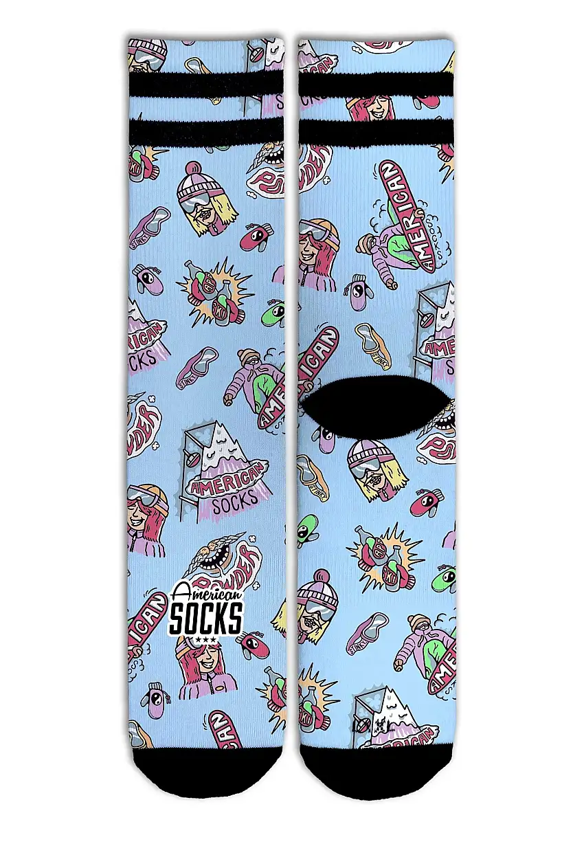American Socks - Slope Dope Mid High Blue - Calzini