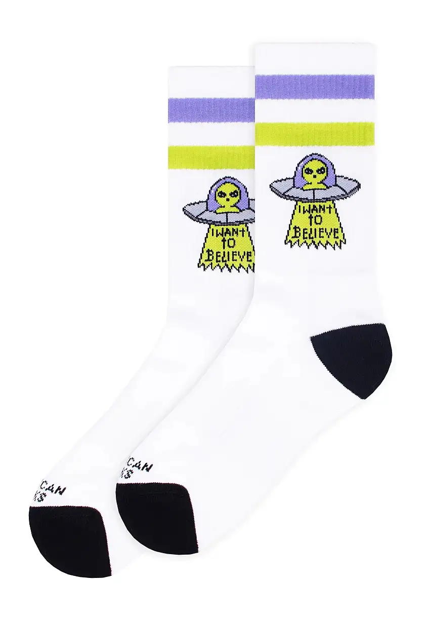 American Socks - Believe Mid High White - Calzini