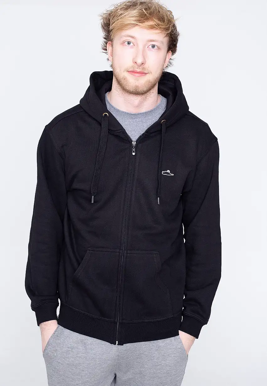 Atticus - Brand Logo Zip Black - Felpa con zip