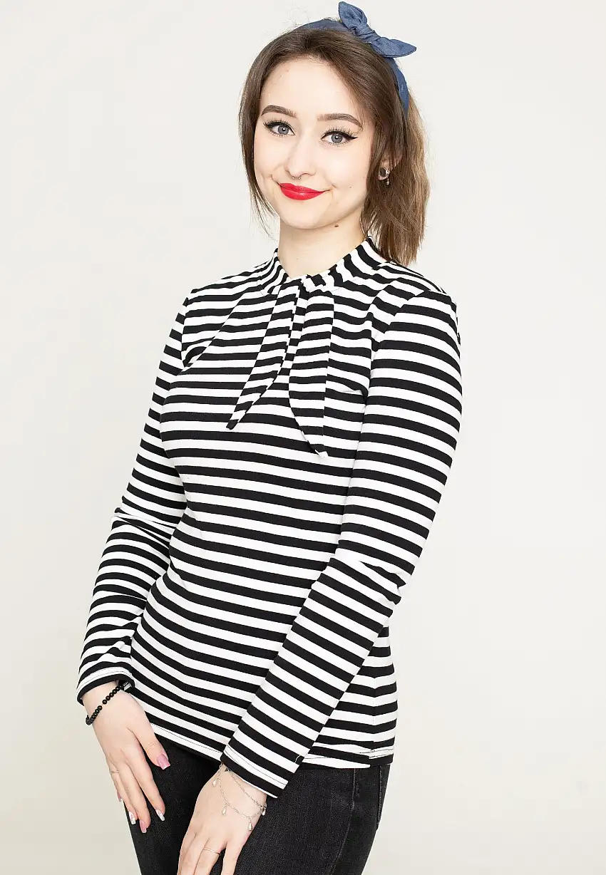 Banned Apparel - Spooks & Stripes Black - T-Shirt a maniche lunghe