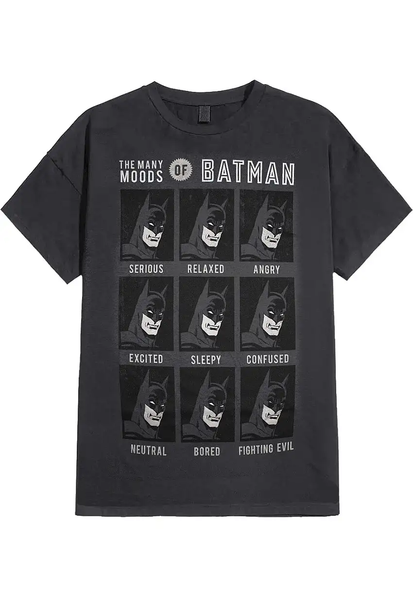 Batman - Emotions Of Batman Charcoal - T-Shirt