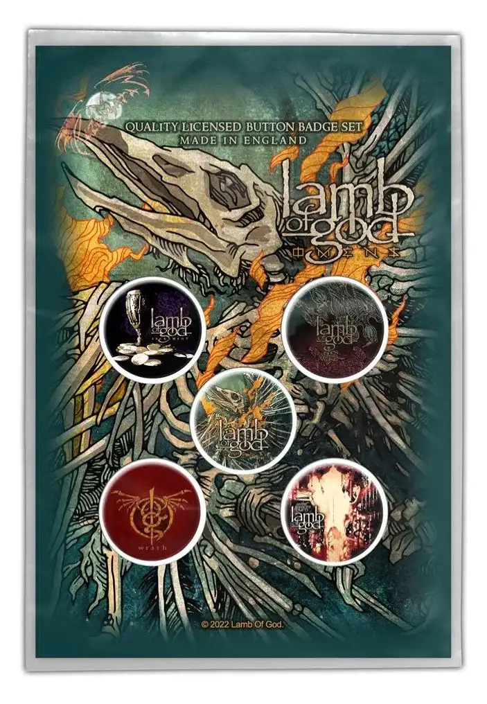 Lamb Of God - Omens - Set di bottoni