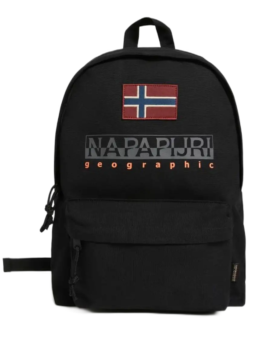 Napapijri Donna Unisex Zainetto Backpack Robusto Cotone Logo Nero Uomo