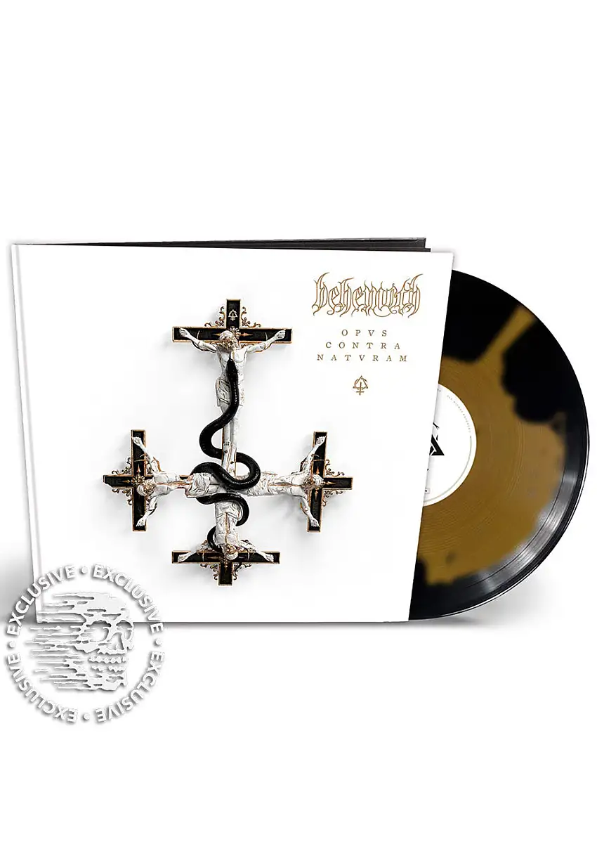 Behemoth - Opvs Contra Natvram White Earbook Ltd. Inkspot Black/Gold - Colored Earbook