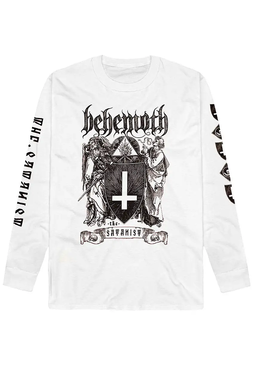 Behemoth - The Satanist White - T-Shirt a maniche lunghe