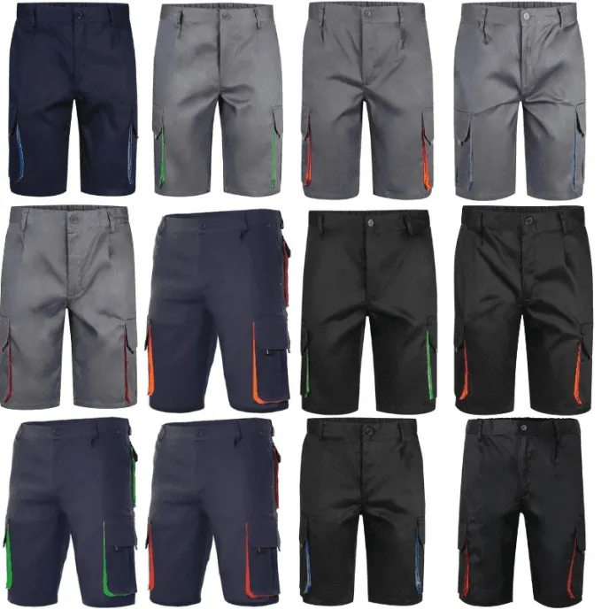 Bermuda bicolore da Lavoro Multitasche Velilla 103007