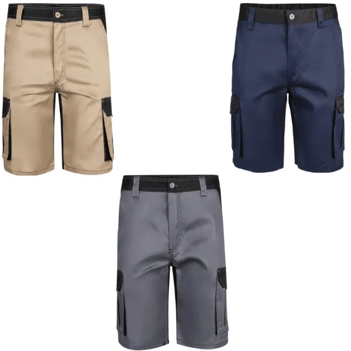 Bermuda bicolore da Lavoro Multitasche Velilla 103021B