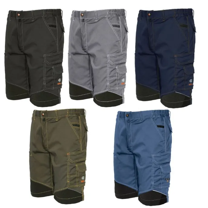 Bermuda da lavoro Extreme ISSA Line Bicolore Multitasche Stretch 8834B