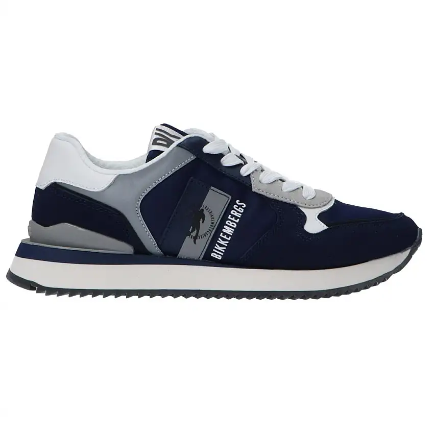 Sneaker nylon e suede 27107 blu