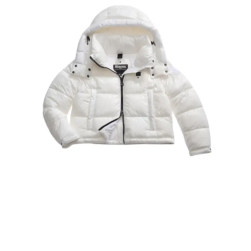 Piumino Donna Gloria cropped con cappuccio