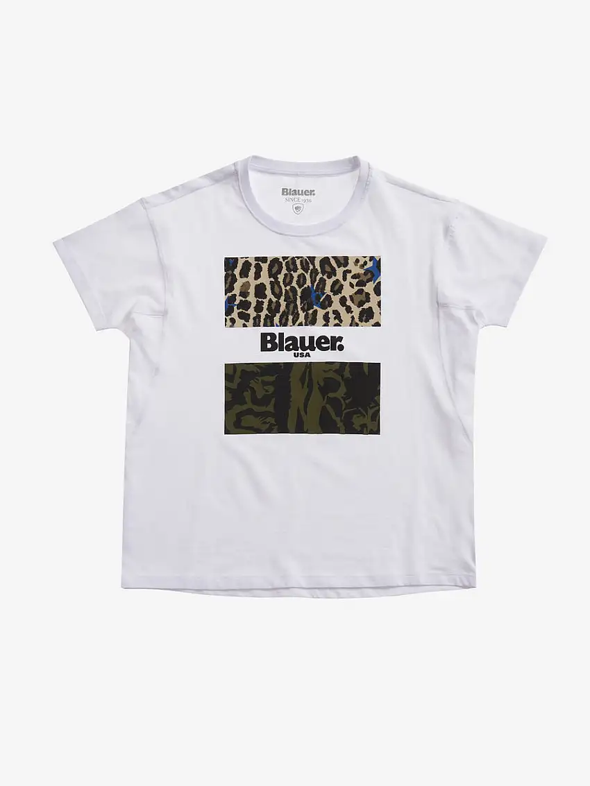 T-shirt Donna 21SBLDH02137004547 camouflage animalier