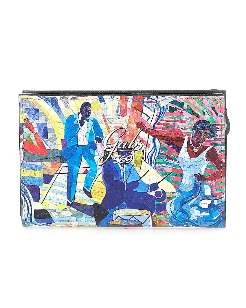 Gabs Portafoglio Bottone Zip Monete Pelle Multicolore