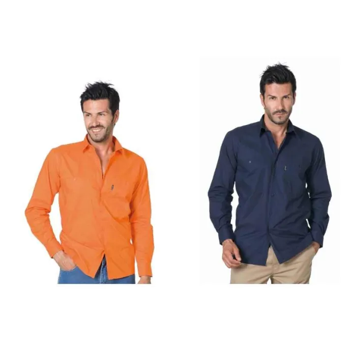 Camicia da lavoro Manica Lunga 100% cotone Logica 8164