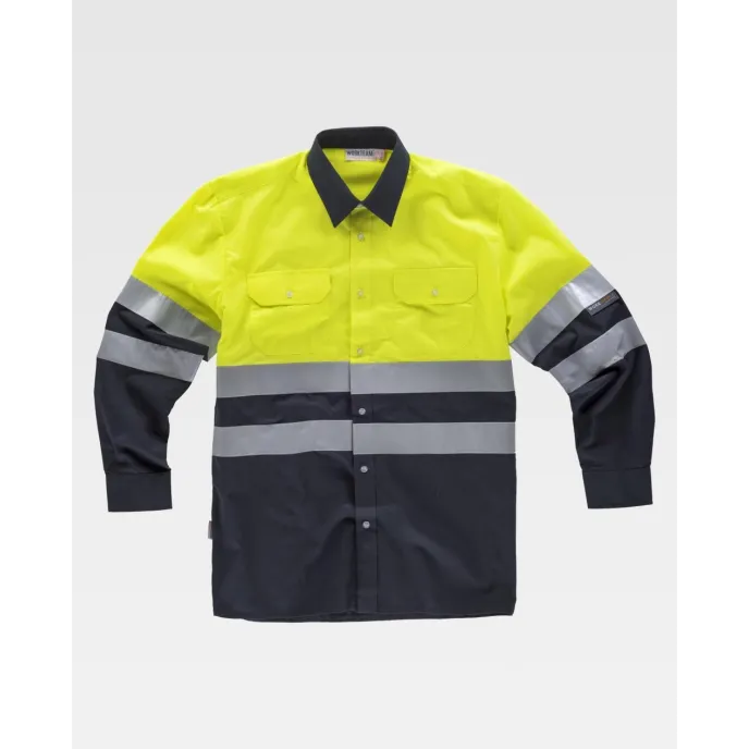 Camicia da Lavoro Manica Lunga Alta Visibilità C3813 - Workteam