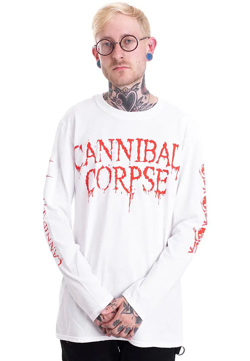 Cannibal Corpse - Butchered At Birth White - T-Shirt a maniche lunghe