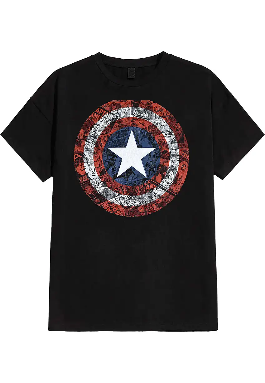 Captain America - ComicBook Shield - T-Shirt