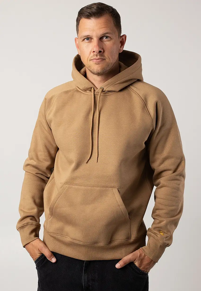 Carhartt WIP - Hooded Chase Peanut/Gold - Felpa con cappuccio