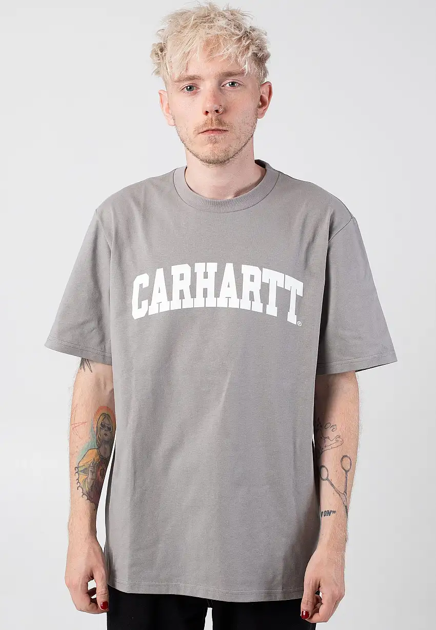 Carhartt WIP - University Misty Grey/White - T-Shirt