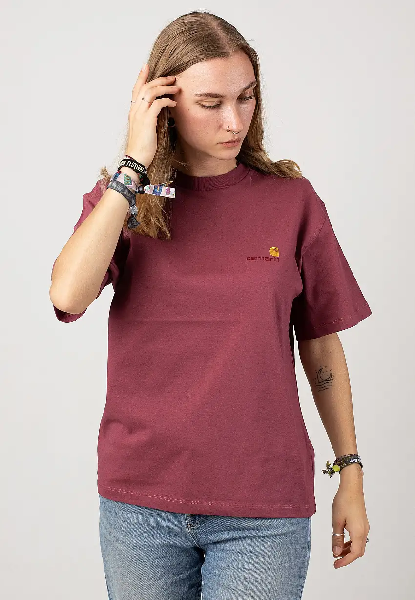 Carhartt WIP - W' American Script Dusty Fuchsia - T-Shirt