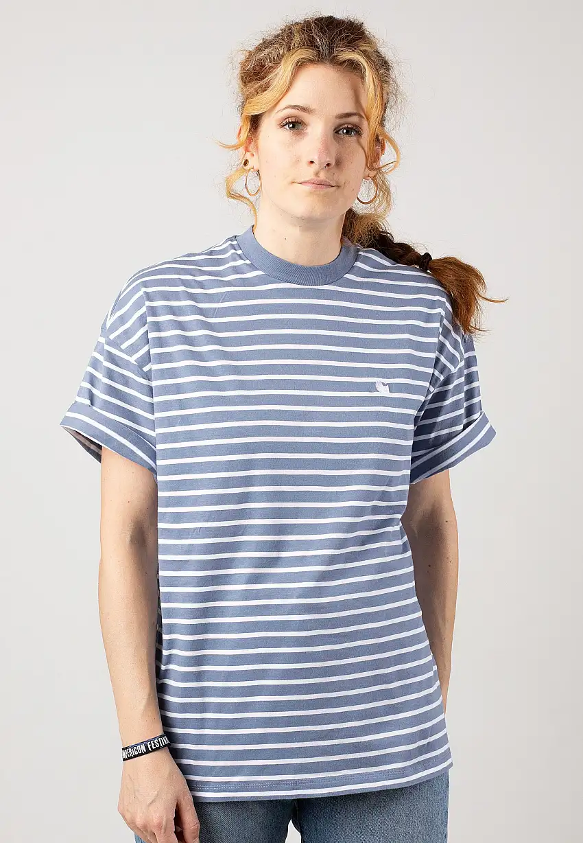 Carhartt WIP - W' Bryna Bryna Stripe/Charm Blue/White - T-Shirt