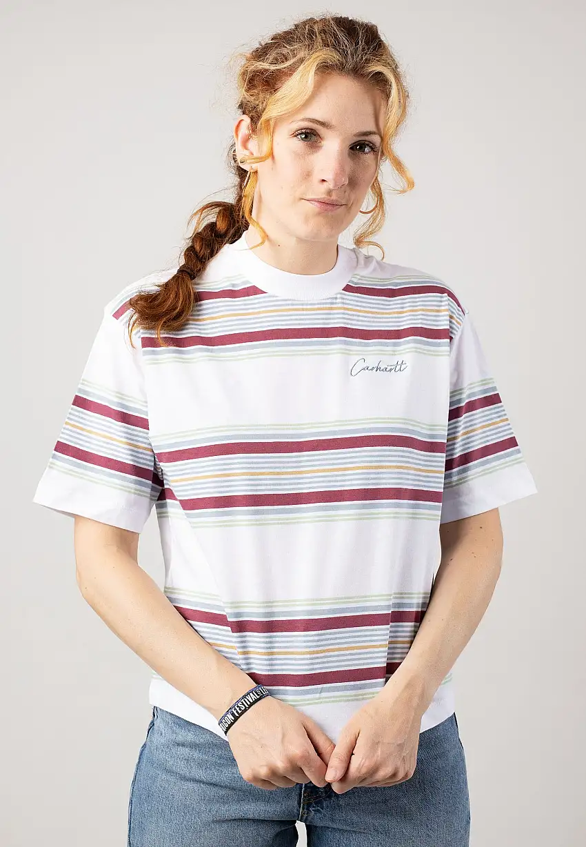 Carhartt WIP - W' Snyder Snyder Stripe/White - T-Shirt