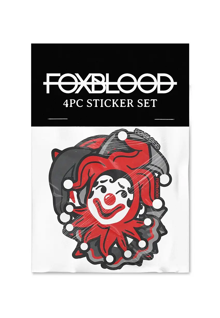 Foxblood - Clown Alley Pack Of 4 Multicoloured - Adesivo