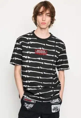 Broken Promises - Bone Dry Stripe Knit Black - T-Shirt