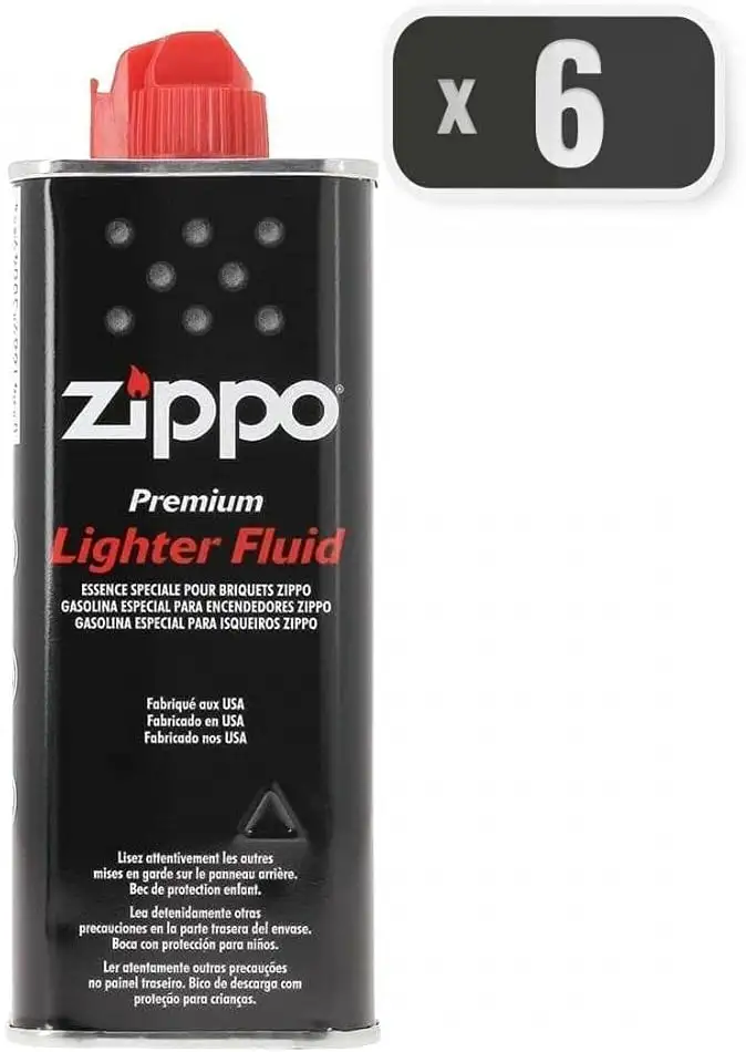 Zippo 125 Ml 1701001 Ricambio 6 Lattine Nero Unisex