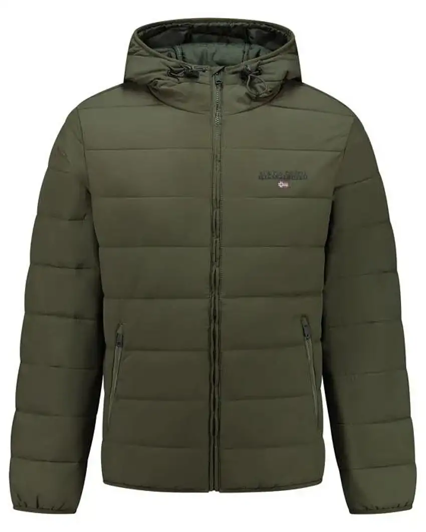 Napapijri Giacca Imbottita Eggen con Cappuccio Verde