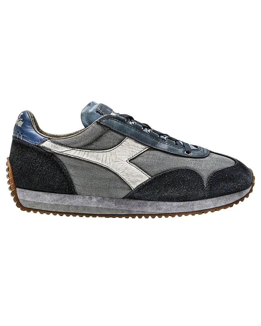 Diadora Heritage Sneakers Equipe H Dirty Stone Wash Evo Pelle Bovina Blu